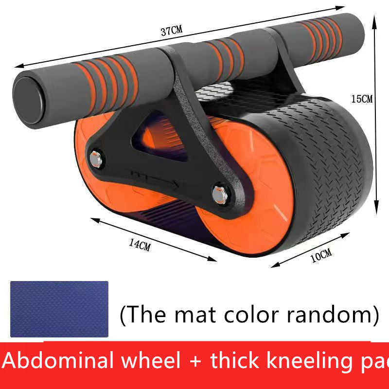 Double Wheel Abdominal Exerciser Women Men Automatic Rebound Ab Wheel Roller Waist Trainer Gym Sports Home Exercise Devices - Comfy Collectors