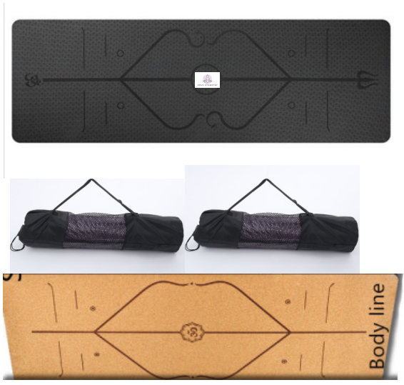 Non Slip TPE Yoga Mat Position Line Beginner - Comfy Collectors