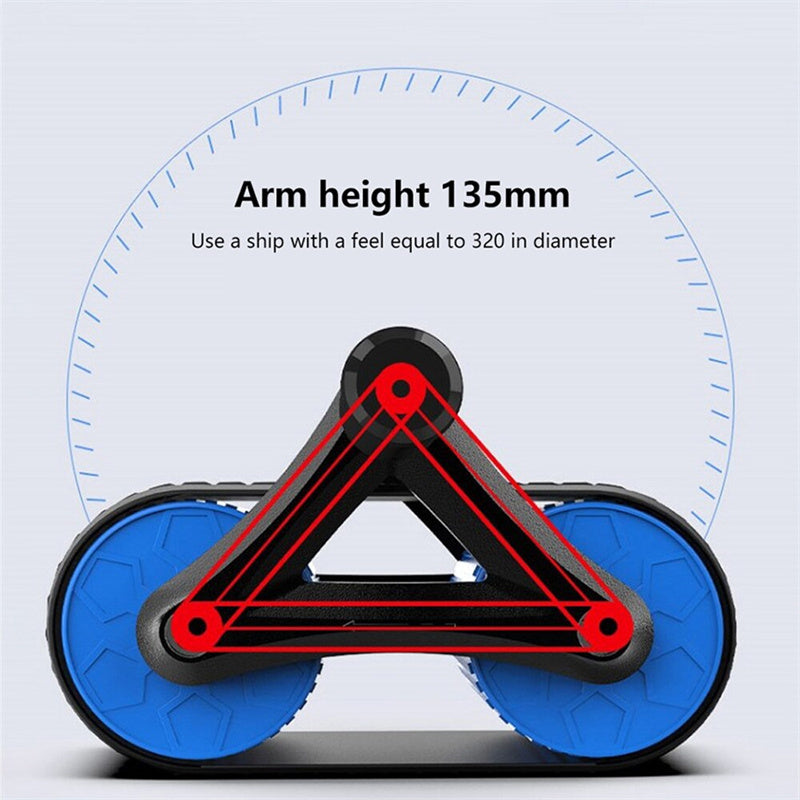 Double Wheel Abdominal Exerciser Women Men Automatic Rebound Ab Wheel Roller Waist Trainer Gym Sports Home Exercise Devices - Comfy Collectors