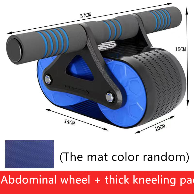 Double Wheel Abdominal Exerciser Women Men Automatic Rebound Ab Wheel Roller Waist Trainer Gym Sports Home Exercise Devices - Comfy Collectors