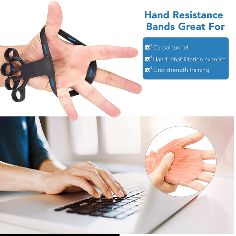 Silicone Grip Device Finger Exercise Stretcher Arthritis Hand Grip Trainer Strengthen Rehabilitation Training To Relieve Pain - Comfy Collectors