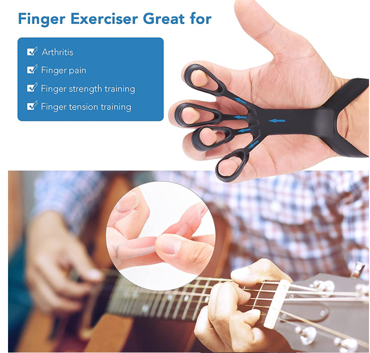 Silicone Grip Device Finger Exercise Stretcher Arthritis Hand Grip Trainer Strengthen Rehabilitation Training To Relieve Pain - Comfy Collectors